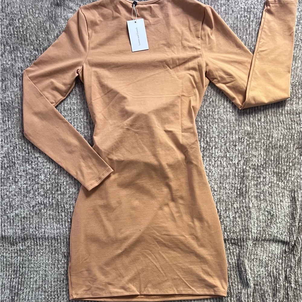 Lovers and Friends- NWT -Darcey Mini Dress - Latte Brown - Sizes: Medium & Large - Picture 5 of 7